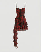 Women's Playful Mini Dress with Asymmetrical Cut