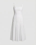 Women's Midi Dress with Elegant Cut