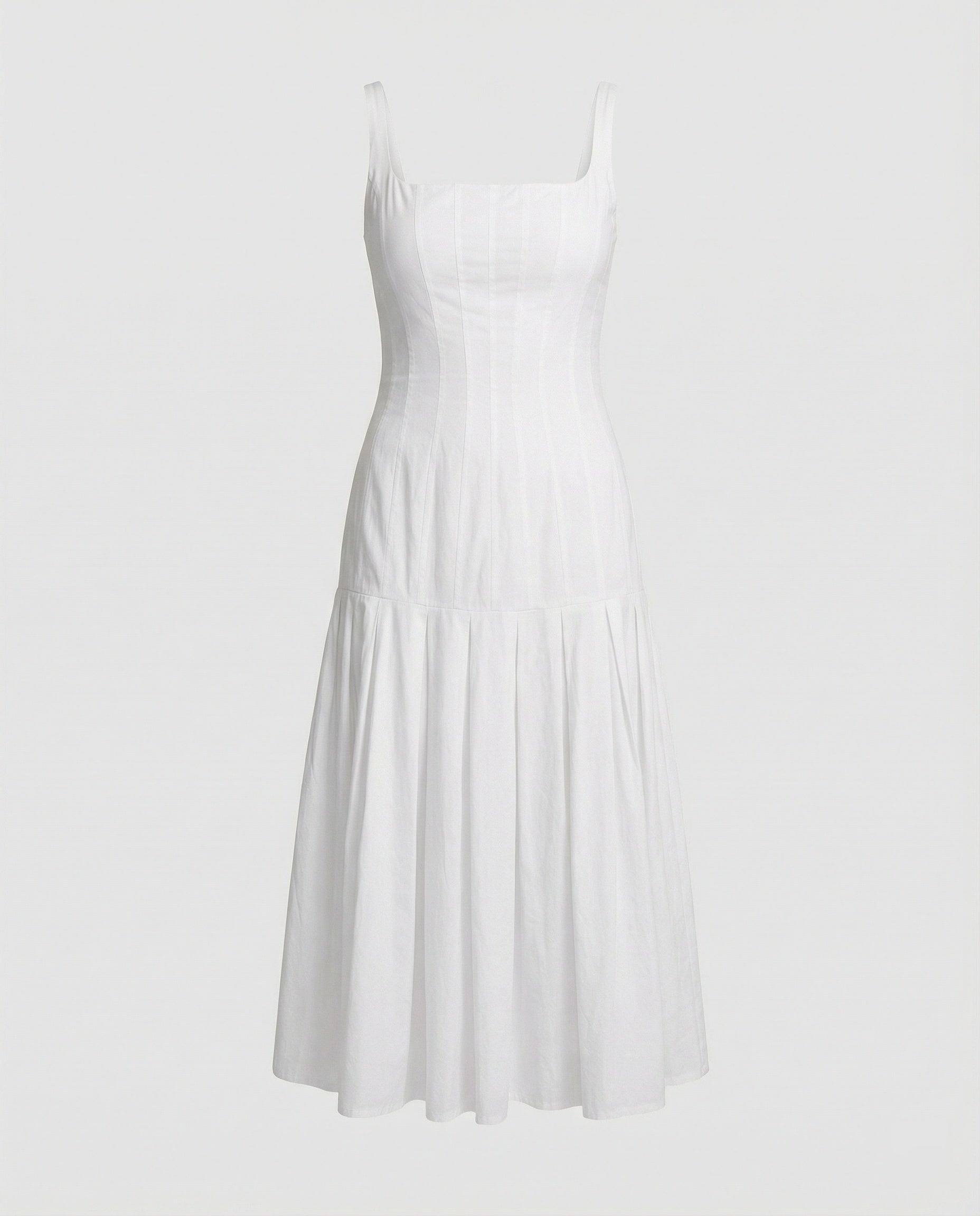 Women's Midi Dress with Elegant Cut
