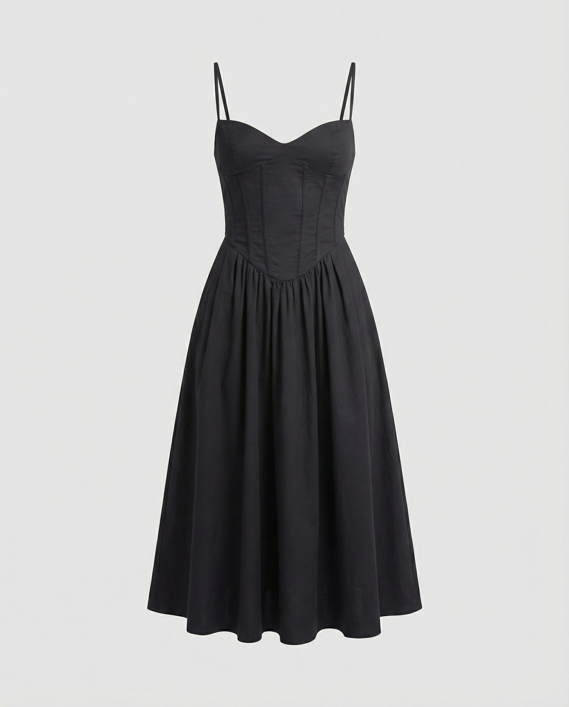 Women's Elegant Long Dress with Fitted Silhouette and Flowing Skirt