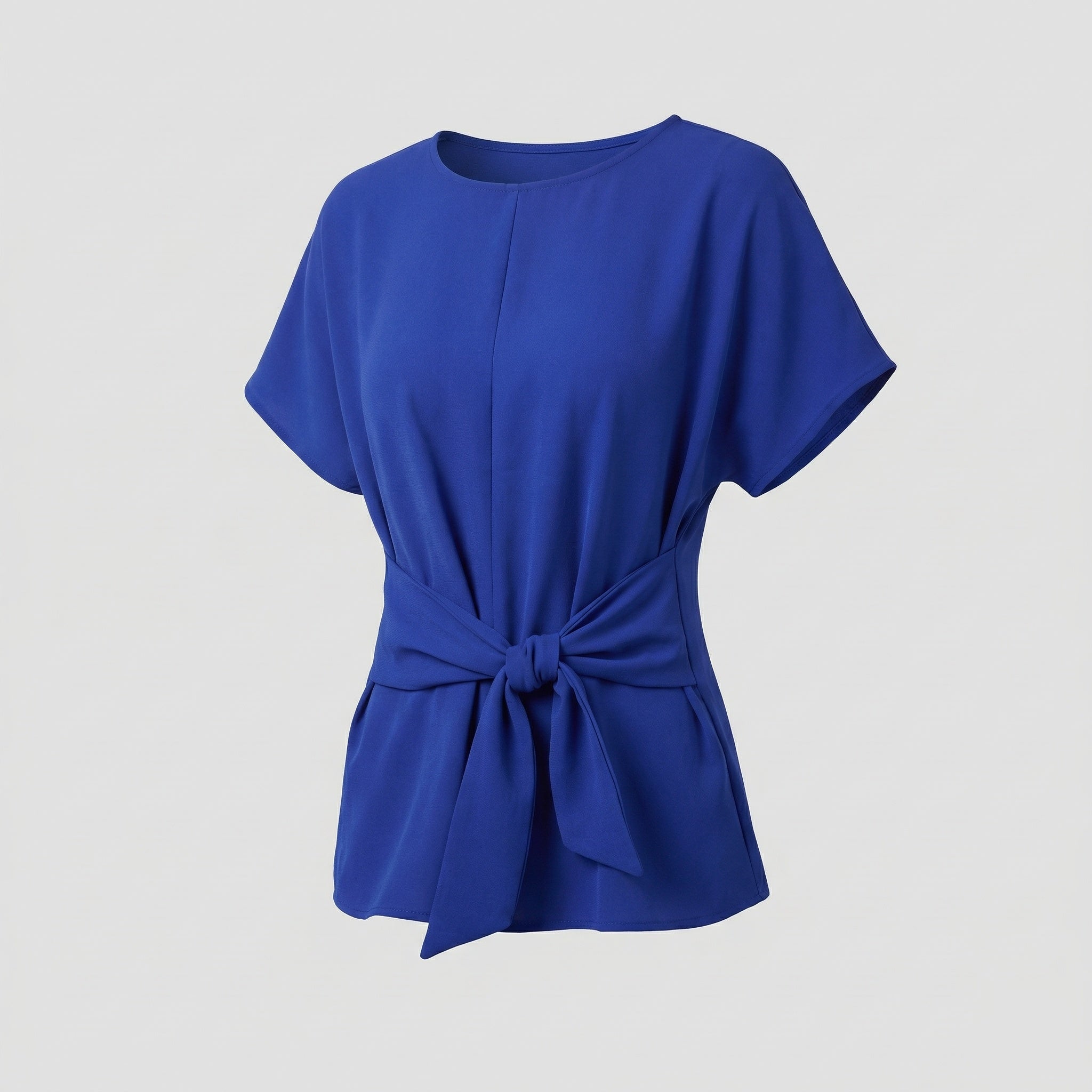 Women's U-Boat Neckline Knot Blouse Top