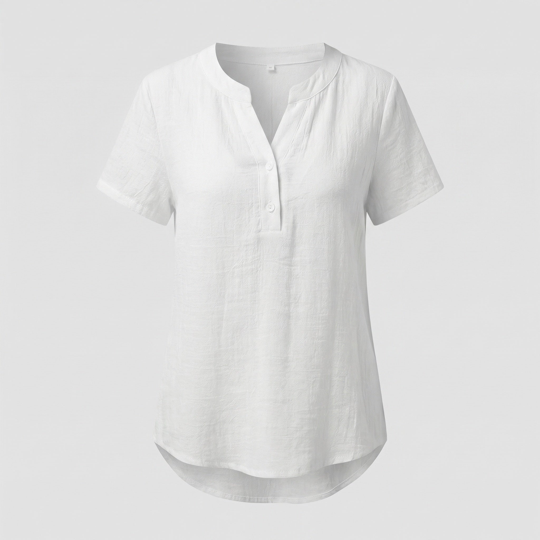 Women's Muslin Short Button Blouse Shirt