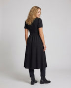 Women's Midi Dress with Vichy Bow - Back View