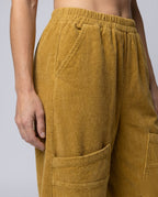 Women's Cord Harem Pants with Soft Feel and Practical Pockets - Close-Up Detail