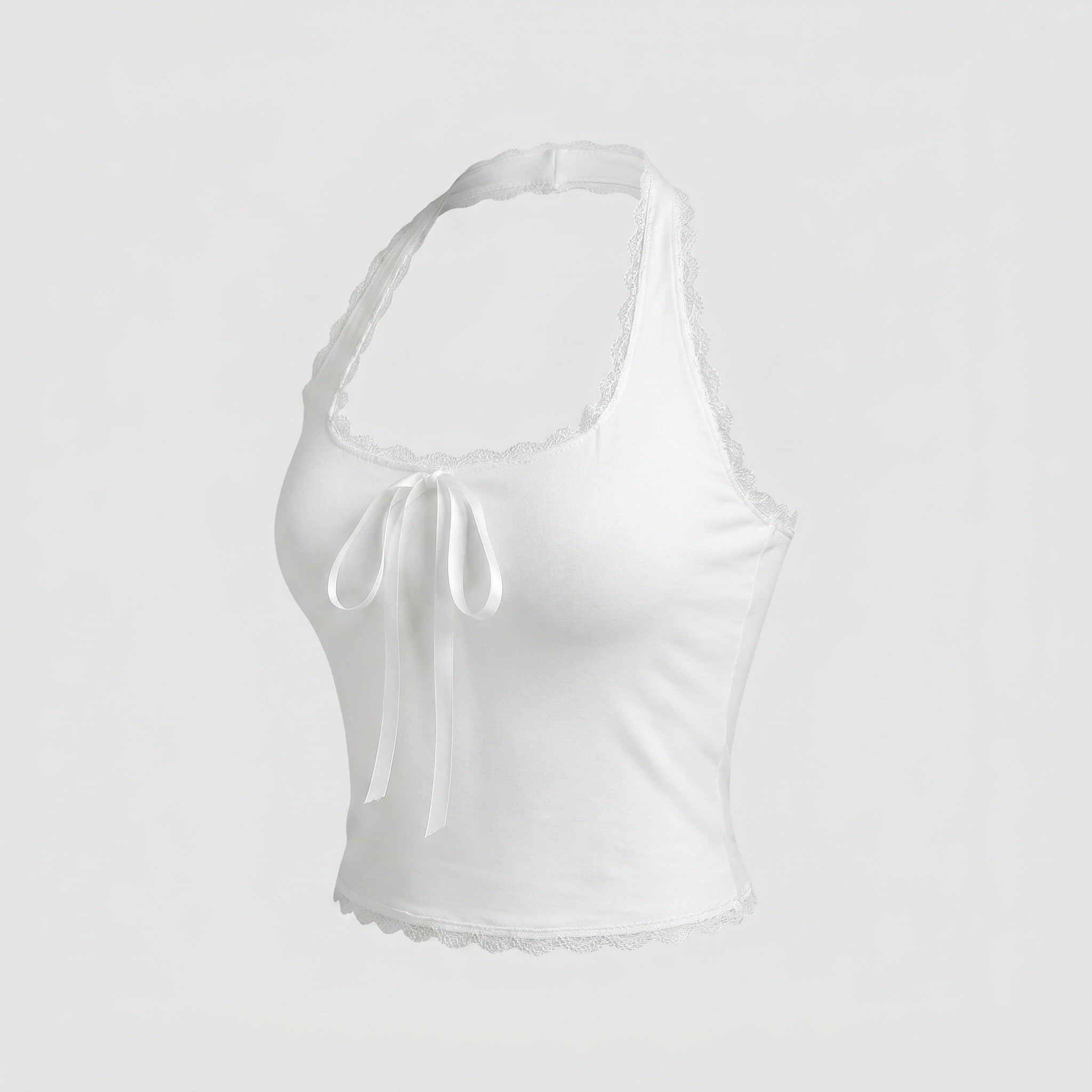 Women's Tops with Lace Details and Playful Knot