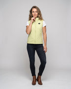 Women's Sporty Quilted Vest with High Collar - Front View