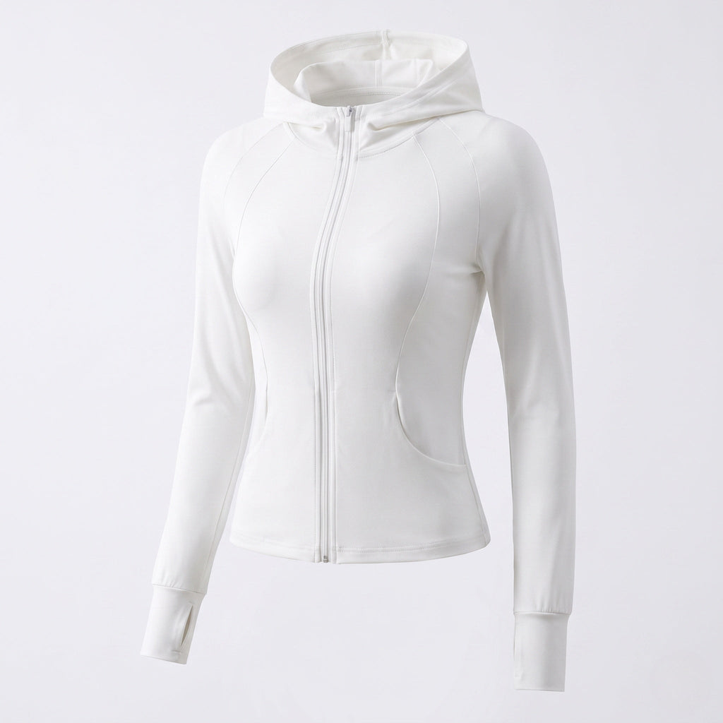 Women's Sporty Hoodie with Zip and Figure-Flattering Cut