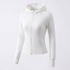 Women's Sporty Hoodie with Zip and Figure-Flattering Cut