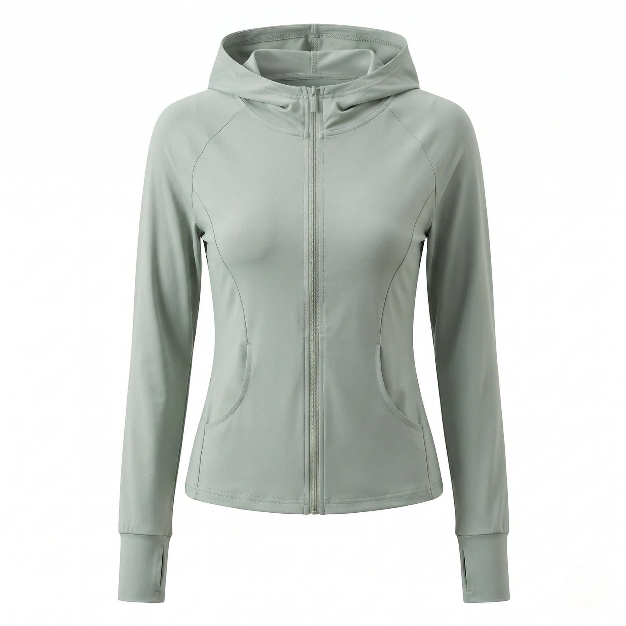 Women's Sporty Hoodie with Zip and Figure-Flattering Cut