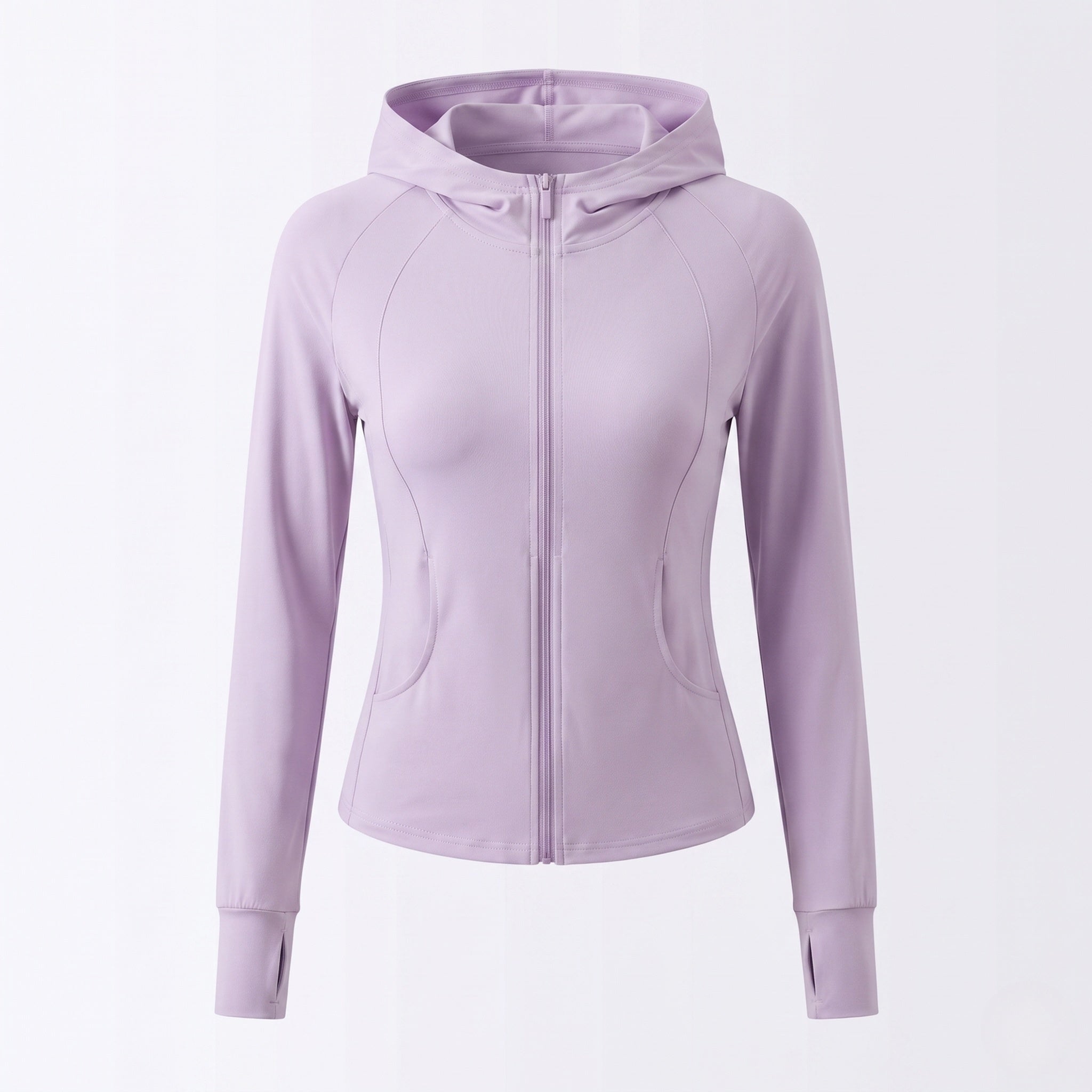 Women's Sporty Hoodie with Zip and Figure-Flattering Cut