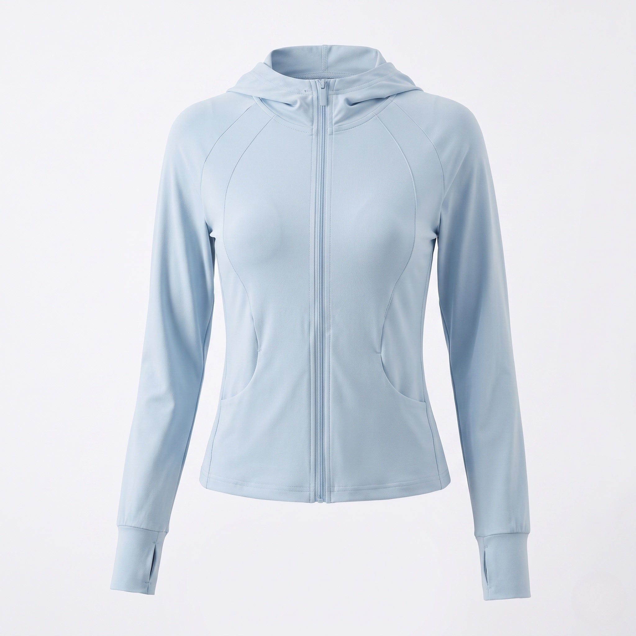 Women's Sporty Hoodie with Zip and Figure-Flattering Cut