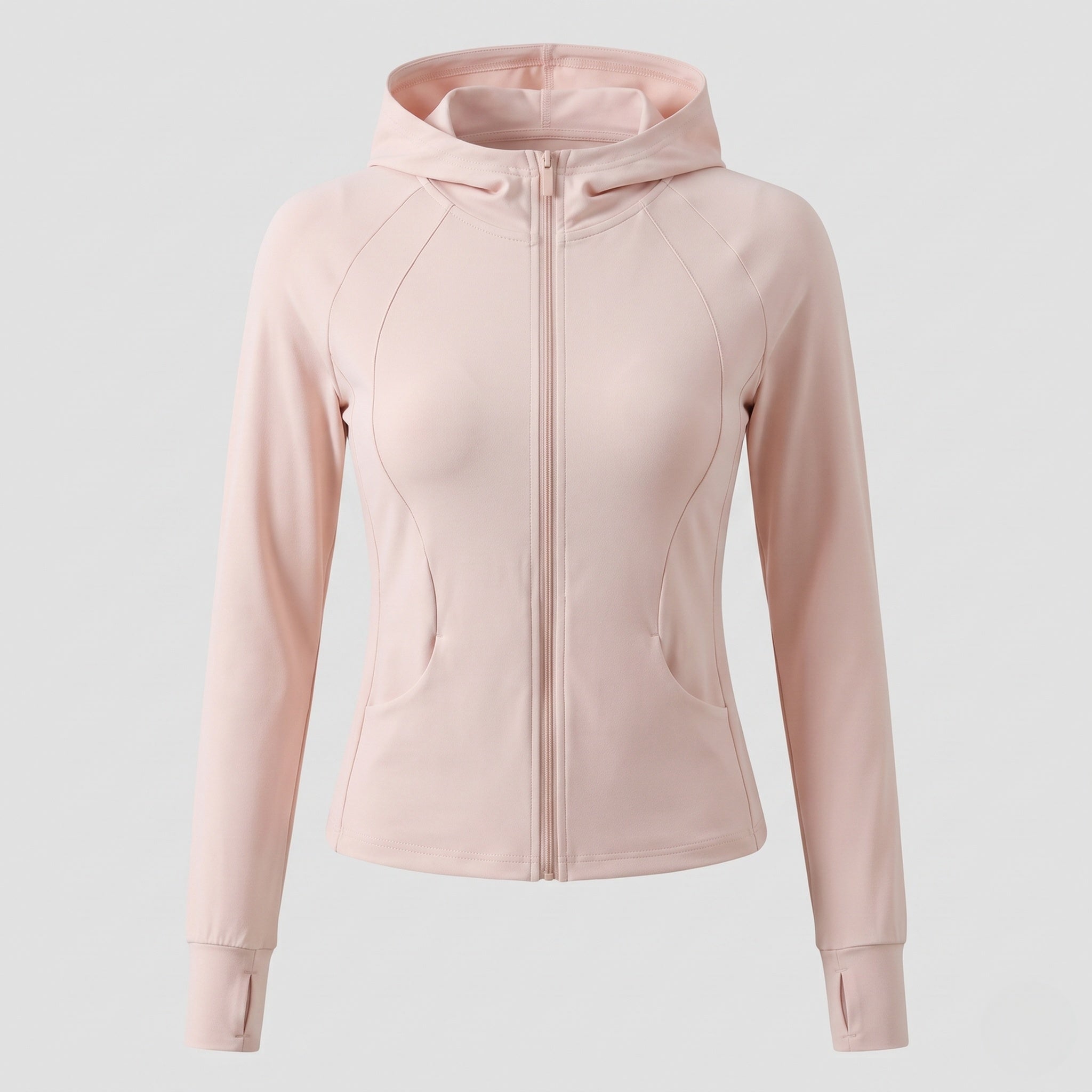 Women's Sporty Hoodie with Zip and Figure-Flattering Cut