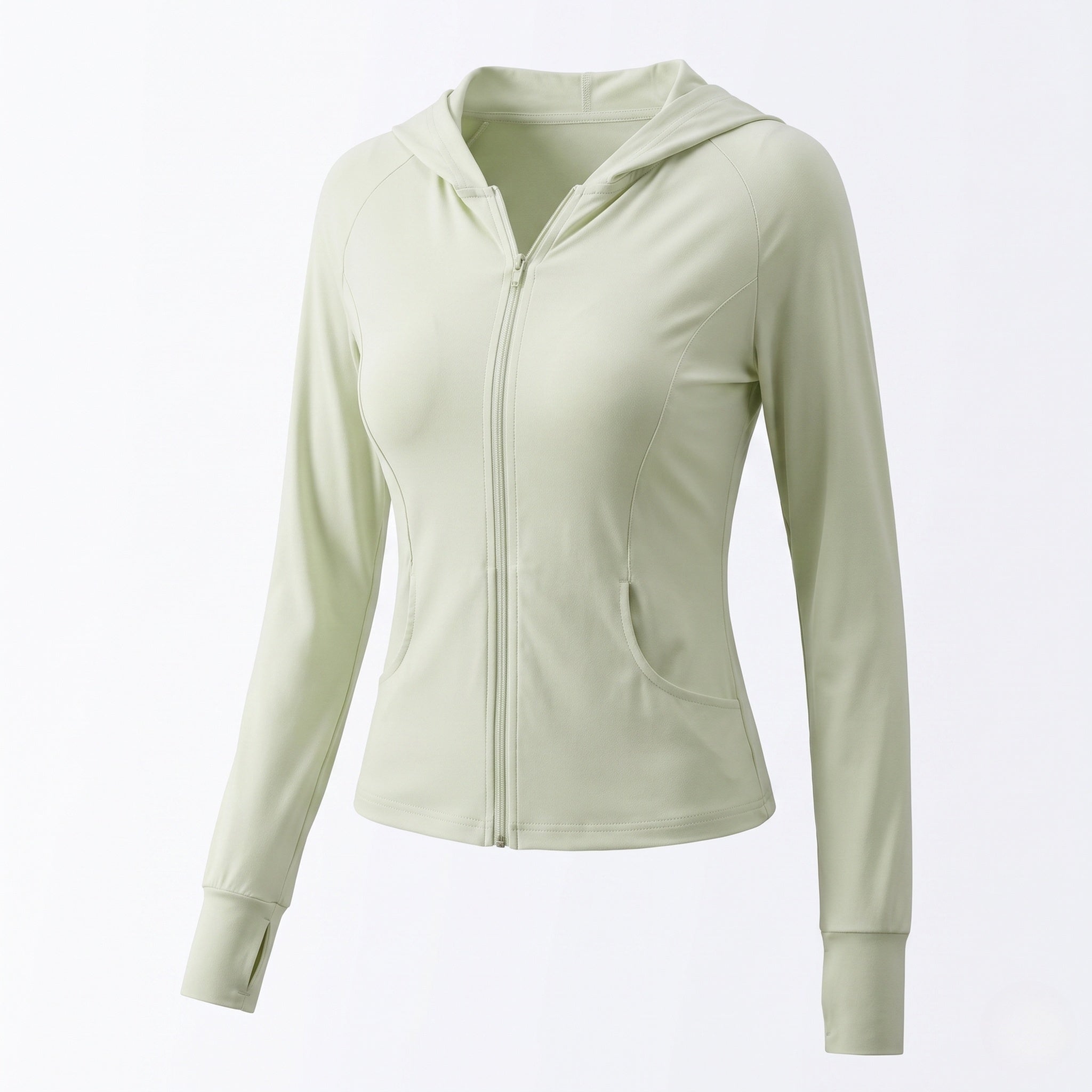 Women's Sporty Hoodie with Zip and Figure-Flattering Cut