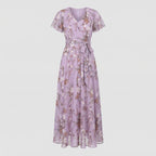 Women's Maxi Dress with Floral Design