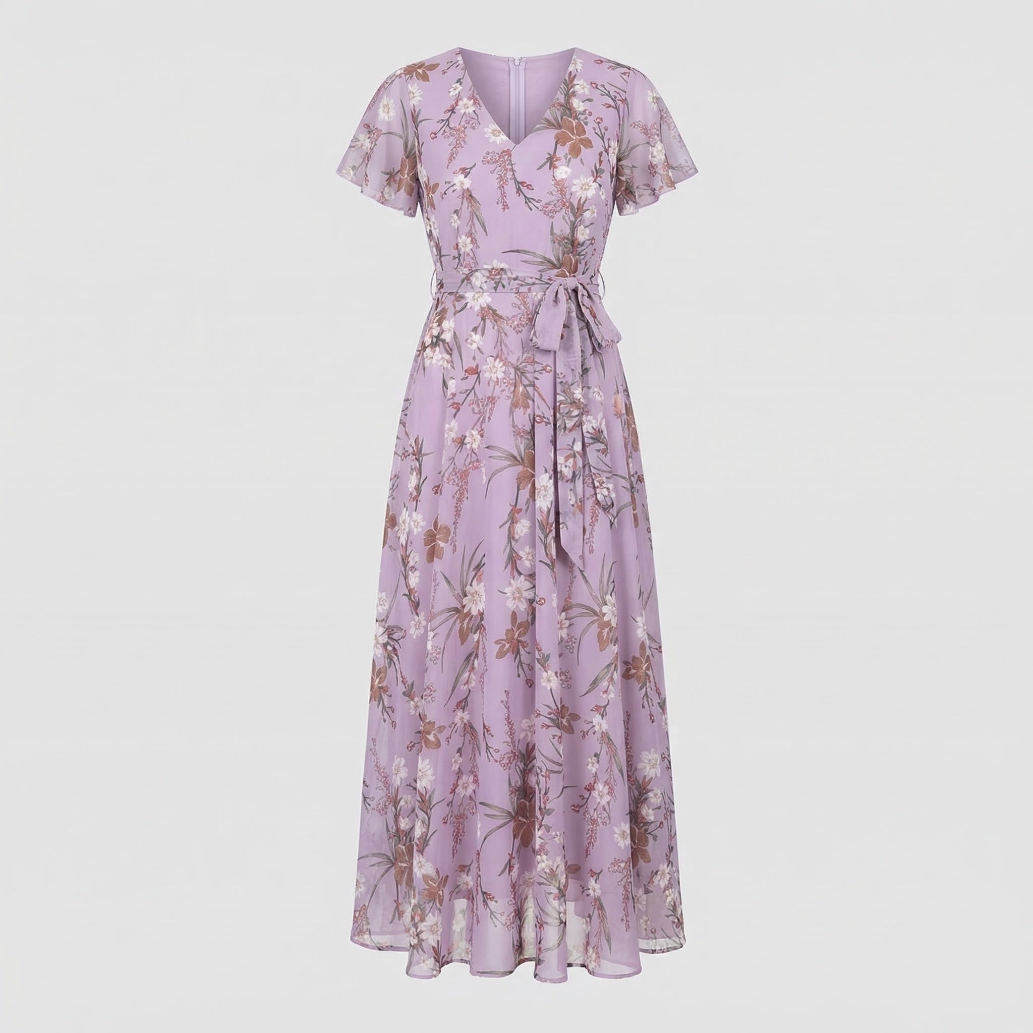 Women's Maxi Dress with Floral Design