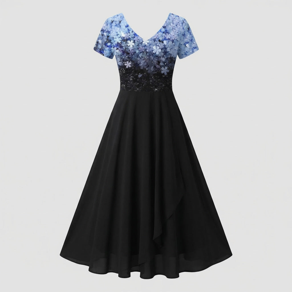 Women's Evening Dress Long Sequins Tulle