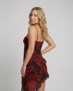 Women's Playful Mini Dress with Asymmetrical Cut