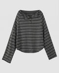 Women's Casual Long Sleeve Blouse with Collar - Chichicherry