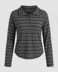 Women's Casual Long Sleeve Shirt with Fashionable Button Placket Design - Chichicherry