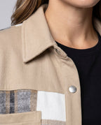 Women's Checked Shirt Jacket with Soft Lining and Practical Pockets - Chichicherry