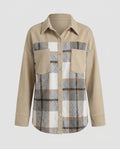 Women's Checked Shirt Jacket with Soft Lining and Practical Pockets - Chichicherry