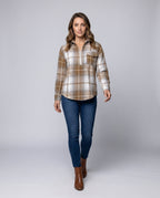 Women's checked shirt with zipper - Chichicherry