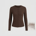 Women's elegant long sleeve blouse with fine button details - Chichicherry
