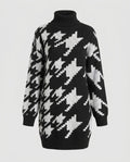 Women's knitted dress with fashionable star pattern - Chichicherry
