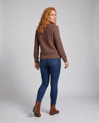 Women's knitted sweater with textured pattern and loose fit - Chichicherry