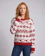 Women's knitted sweater with winter pattern and soft wearing comfort - Chichicherry