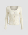 Women's Long Sleeve Blouse with Refined Button Details - Chichicherry