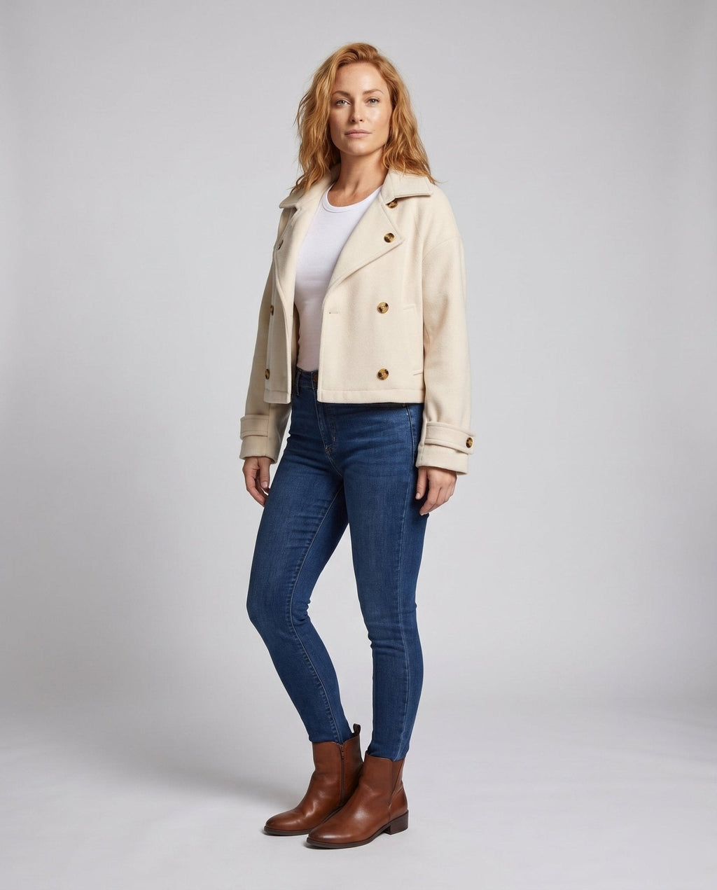 Women’s long sleeve jacket with double button placket and softly padded lining - Chichicherry