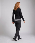 Women's long sleeve shirt with button placket and comfortable fit - Chichicherry