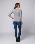 Women's Long Sleeve Shirt with Stylish Knot Design - Chichicherry