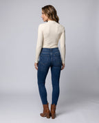 Women’s long sleeve shirt with textured rib design and button details - Chichicherry