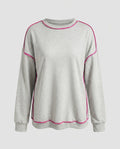 Women's sweatshirt with contrasting seams - Chichicherry