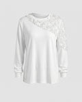 Women's sweatshirt with elegant floral details - Chichicherry