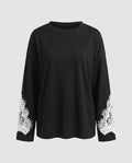 Women’s sweatshirt with elegant lace trim - Chichicherry
