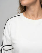 Women’s sweatshirt with fashionable bow details and contrasting accents - Chichicherry