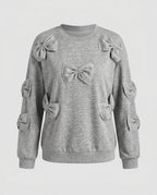 Women's sweatshirt with playful bow design - Chichicherry