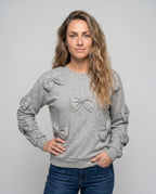 Women's sweatshirt with playful bow design - Chichicherry