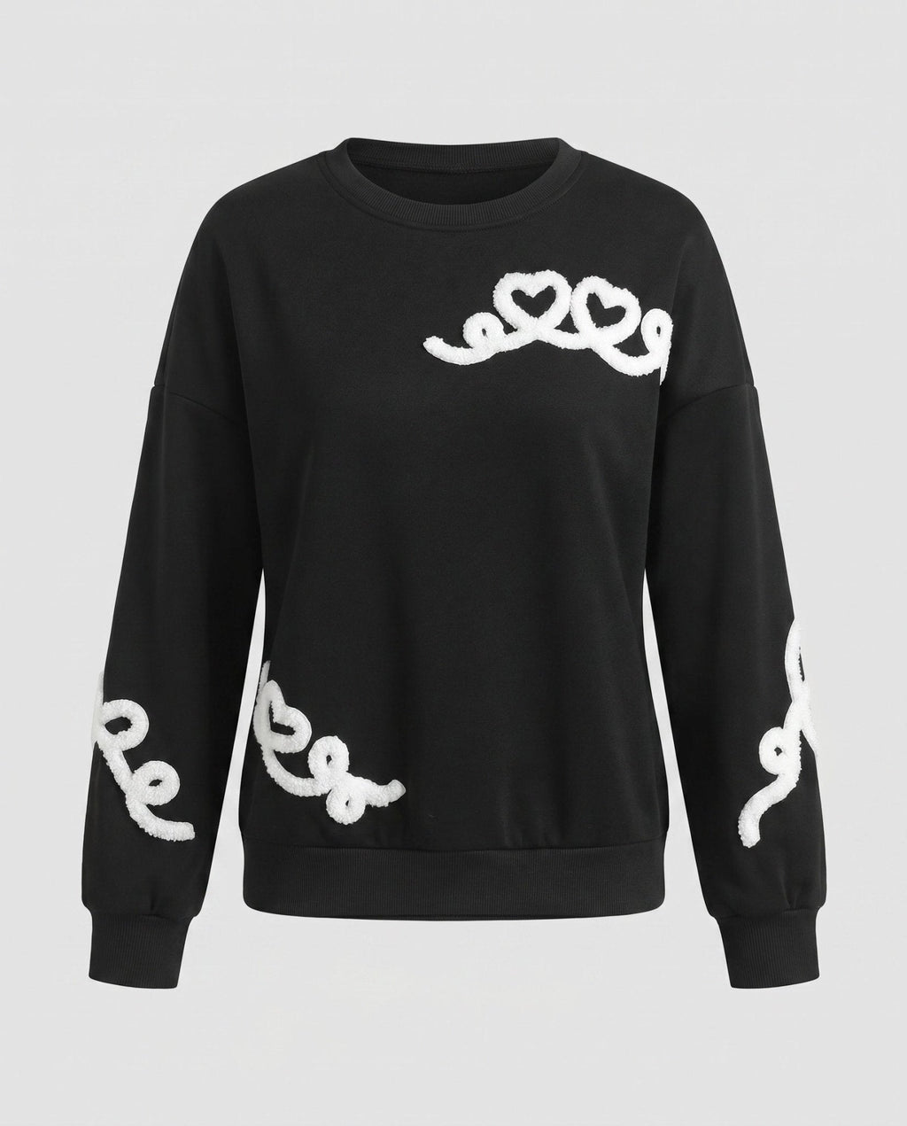 Women’s sweatshirt with playful heart design and casual fit - Chichicherry