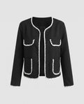 Women's trendy structured jacket with contrasting details - Chichicherry